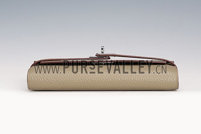 Hermes Kelly Long Wallet Grey 608073