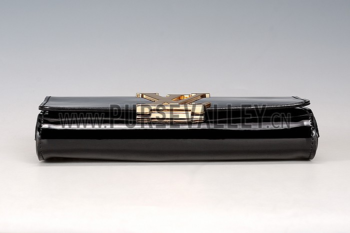 Louis Vuitton Chain Louise Patent Leather Black