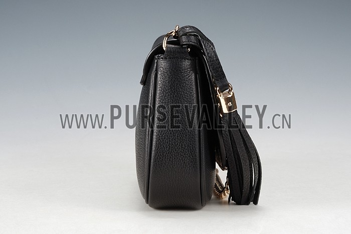 Gucci Soho Leather Shoulder Bag Black