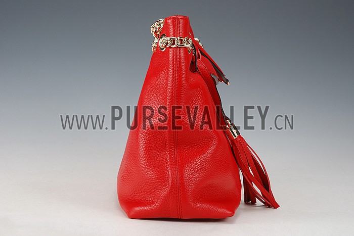 Gucci Soho Leather Top Handle Red Bag