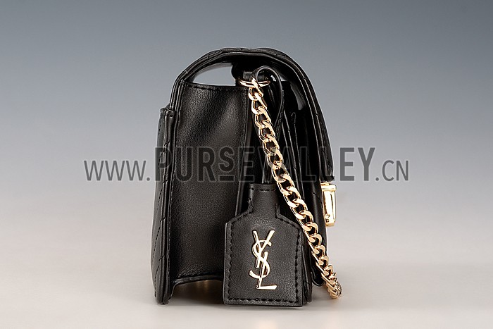 Saint Laurent High School Matelasse Medium Bag Black