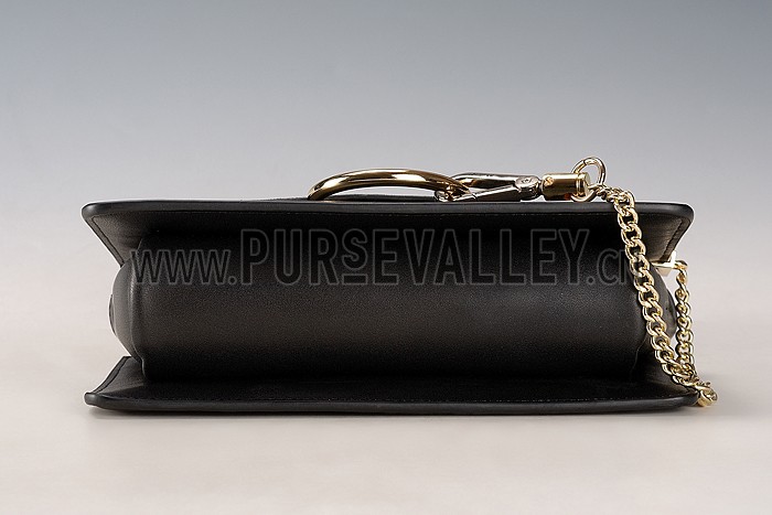 Chloe Faye Small Bag Black Suede Leather Flap