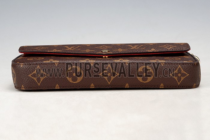 Louis Vuitton Monogram Felicie Chain Wallet Fuchsia 18926651