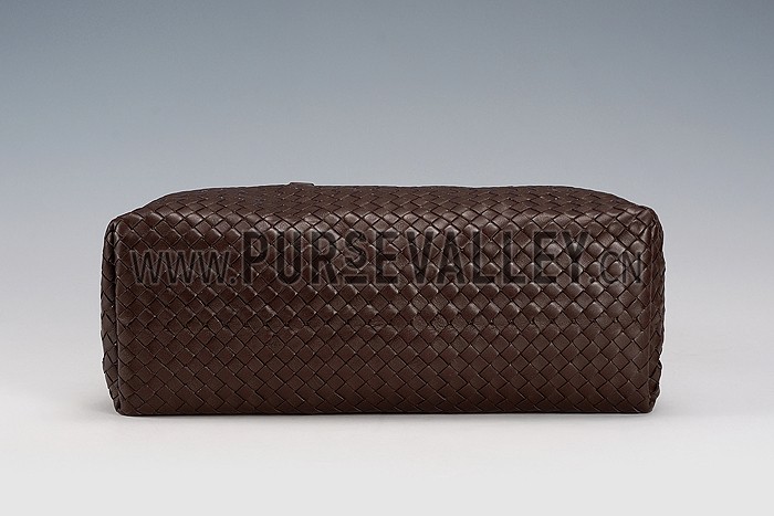 Bottega Veneta Intrecciato Nappa Top Large Handle Brown Bag