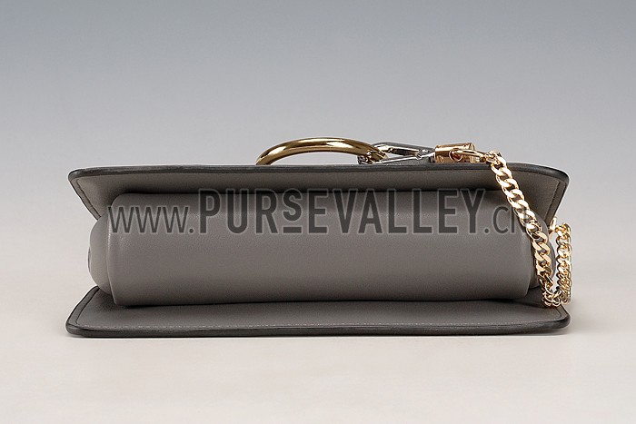 Chloe Faye Small Bag Grey Suede Leather Flap