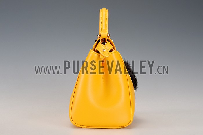 Fendi Peekaboo Karlito Capsule Detail Yellow Bag