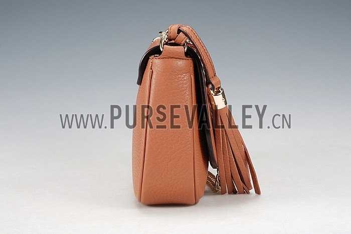 Gucci Soho Leather Shoulder Bag Brown