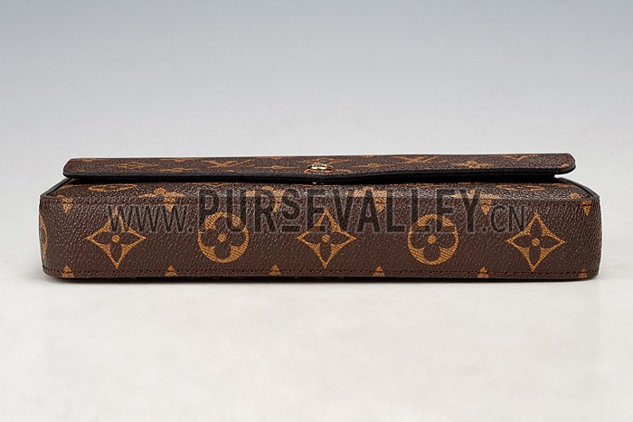 Louis Vuitton Monogram Felicie Chain Wallet Black 18926649