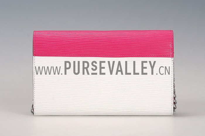 Louis Vuitton Tribal Mask Chaine Wallet Epi White Fuchsia
