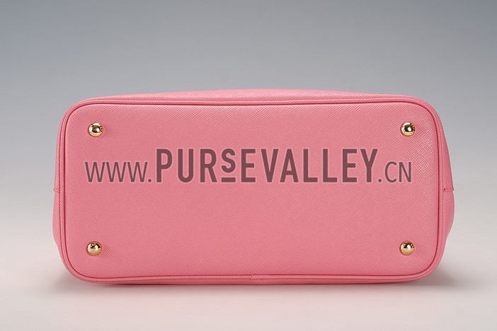 Prada Saffiano Double Tote Pink