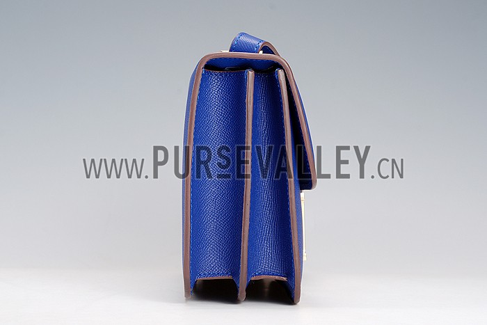 Hermes Constance Elan Blue Electric With Gold Hardware 608122