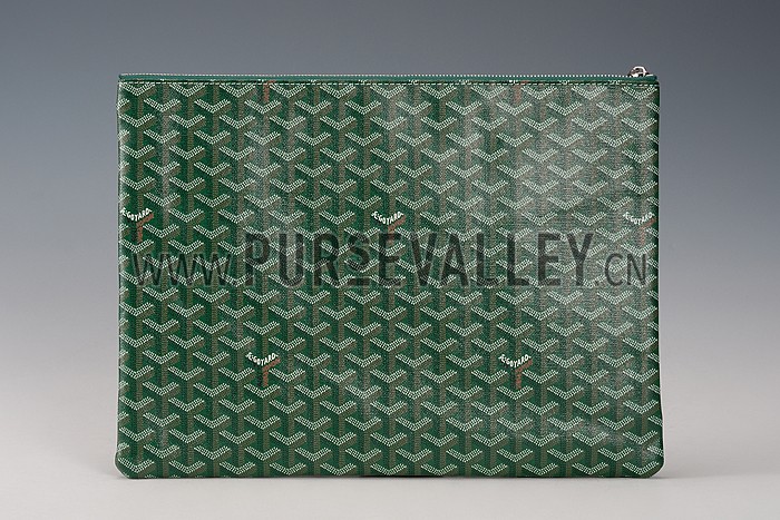 Goyard Zipped Pouch Green