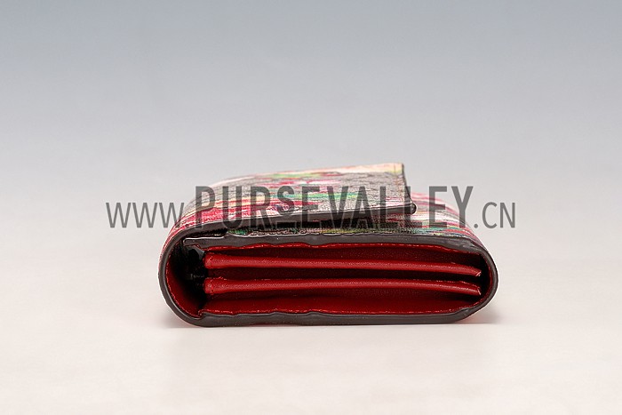 Gucci Red Blooms Supreme Canvas Wallet