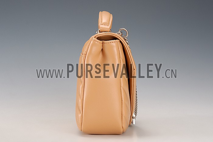 Saint Laurent College Matelasse Medium Bag Beige