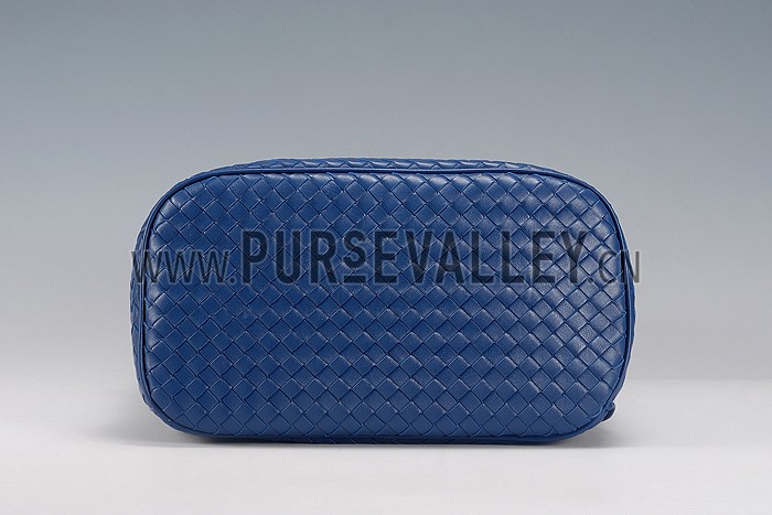 Bottega Veneta Intrecciato Unisex Backpack Blue Bag