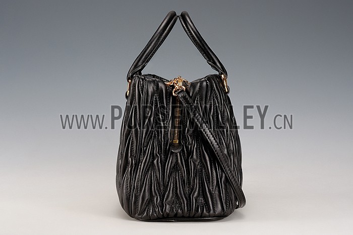 Miu Miu Matelasse Tote Black