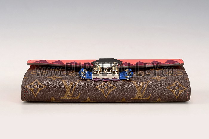 Louis Vuitton Monogram Totem Chain Wallet Flamingo
