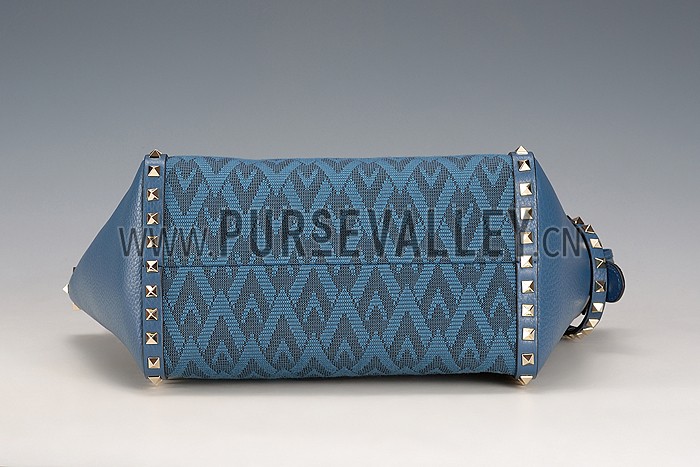 Valentino Viva Valentino Fabric Top Handle Bag Blue