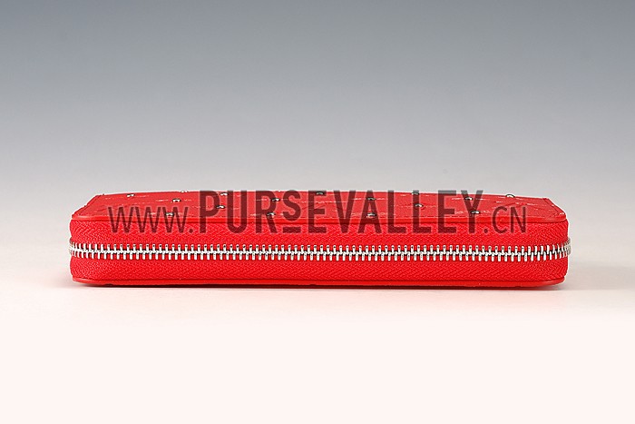 Louis Vuitton Empreinte Zippy Wallet With Studs Red