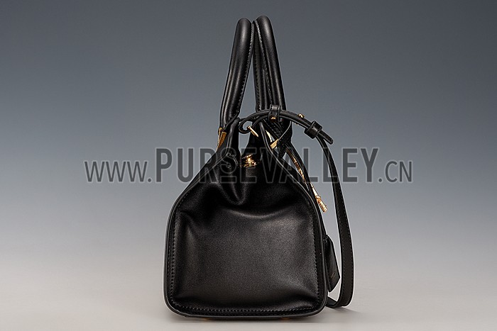 Saint Laurent Monogram Cabas Small Leather Bag Black