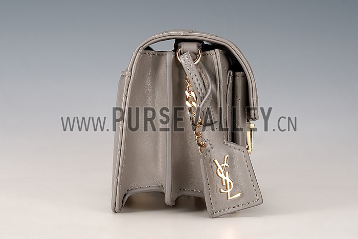 Saint Laurent High School Matelasse Medium Bag Grey