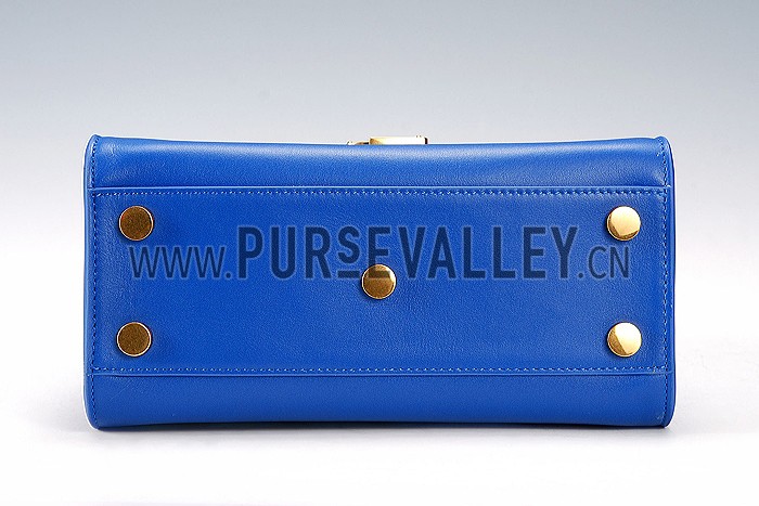 Saint Laurent Monogramme Baby Cabas Royal Blue Bag