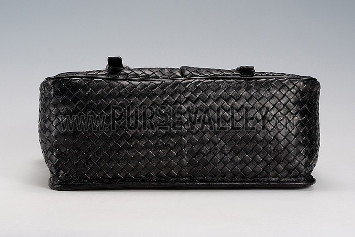 Bottega Veneta Washed Gardena Black Bag