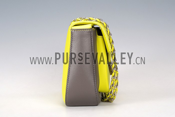 Fendi Be Baguette Bicolor Black and Yellow Bag