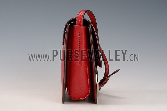 Chloe Faye Small Bag Dark Red and Python Pattern