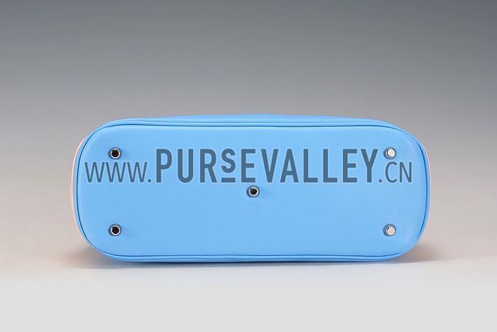 Diorissimo Medium Light Blue, Light Pink and Red City Bag