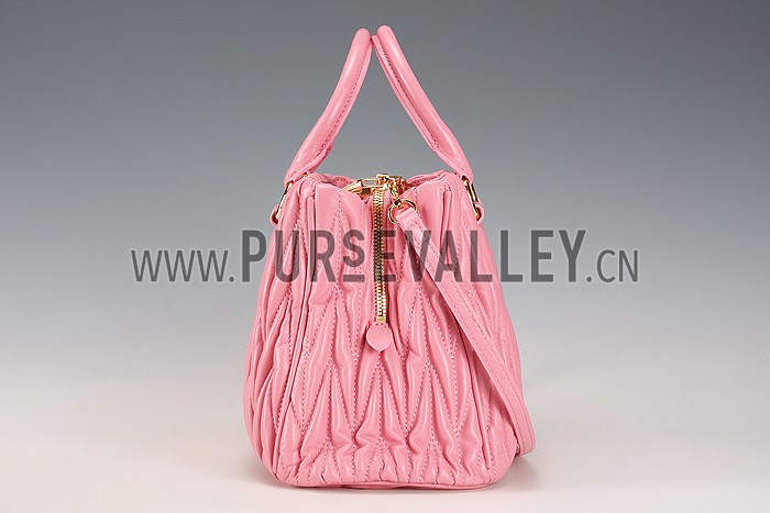 Miu Miu Matelasse Tote Pink