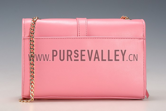 Saint Laurent Medium Fringed Suede Leather Satchel Pink