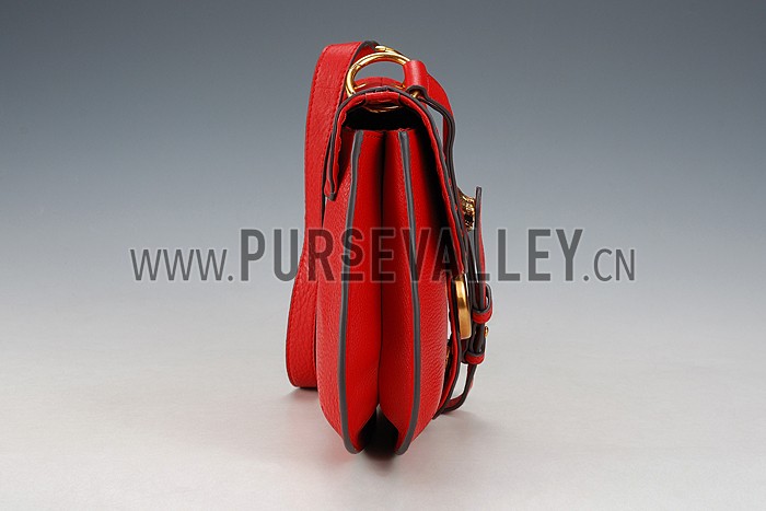Gucci Marmont Leather Shoulder Bag Red
