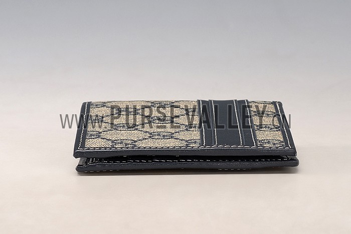 Gucci Supreme Web Bi-Fold Wallet Blue