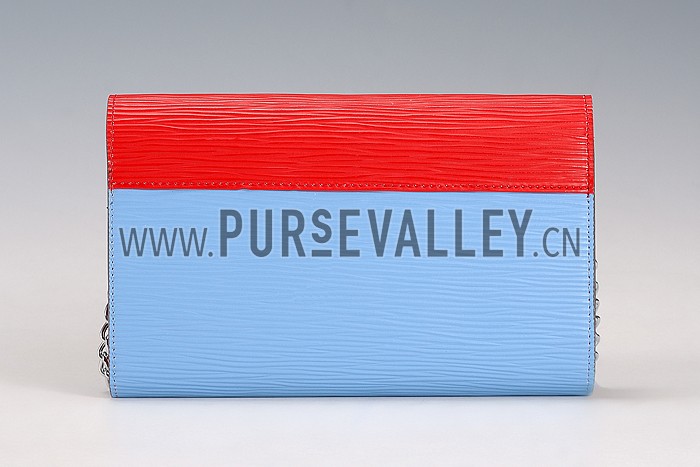 Louis Vuitton Tribal Mask Chaine Wallet Epi Red Blue