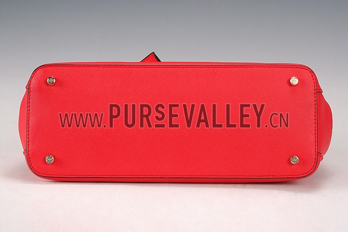 Tory Burch Robinson Double Zip Red Tote