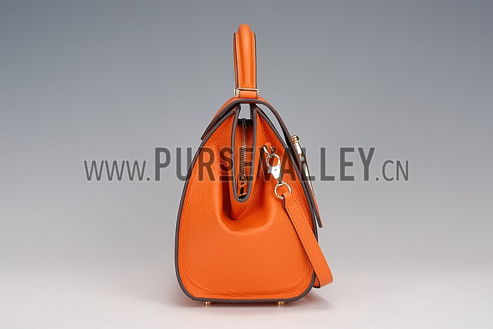 Hermes Stirrup Shoulder Bag Orange 608098