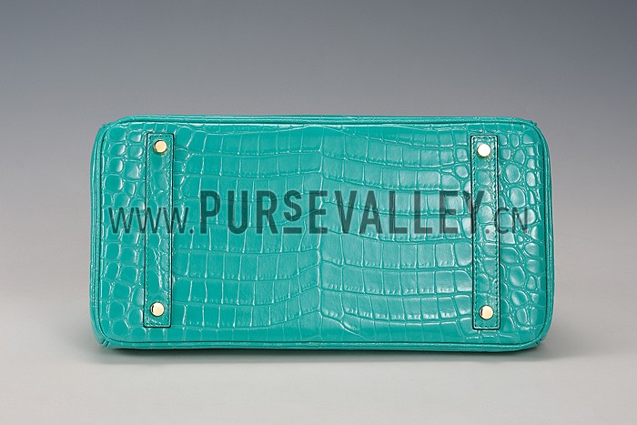 Hermes Birkin 35 Crocodile Leather Lagoon 608054