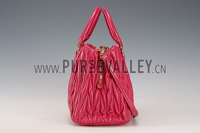 Miu Miu Matelasse Tote Rose Pink