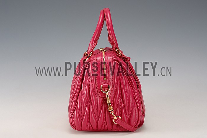 Miu Miu Matelasse Top Handle Large Rose Pink