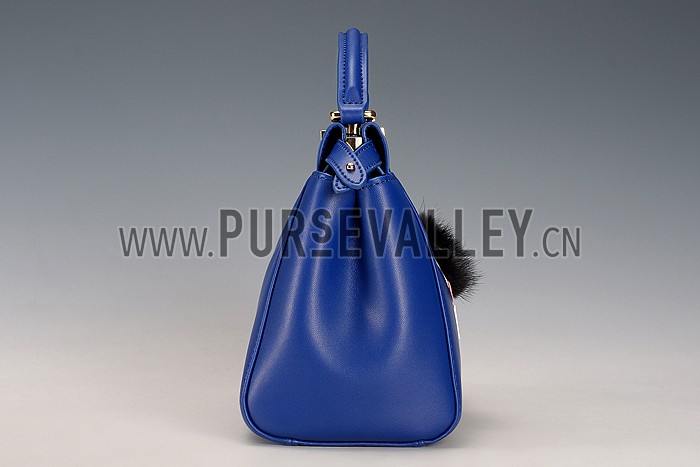 Fendi Peekaboo Karlito Capsule Detail Blue Bag