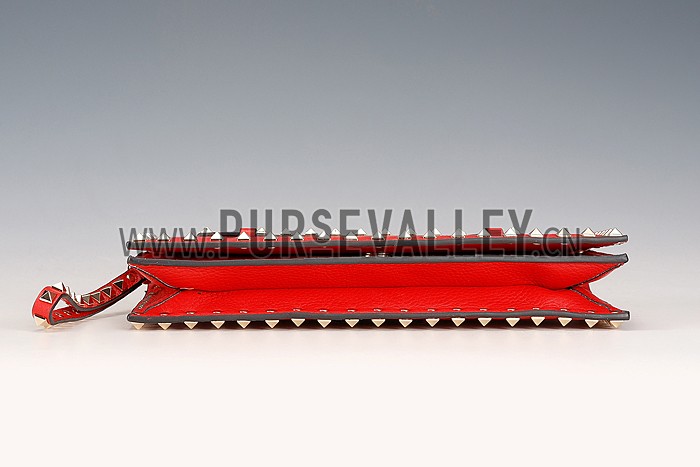 Valentino Viva Valentino Fabric Clutch Red