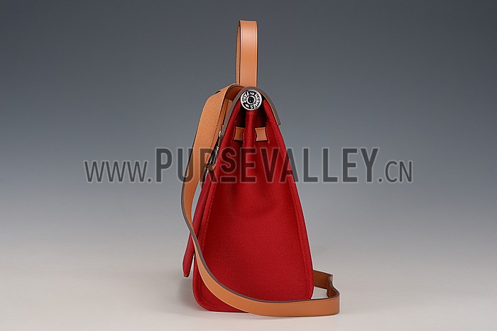 Hermes Herbag Dark Red
