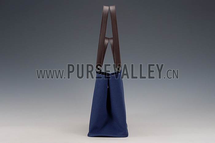 Hermes Herbag Tote Dark Blue