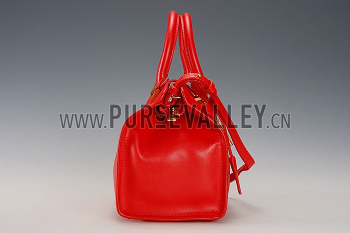 Saint Laurent Monogram Cabas Small Leather Bag Red