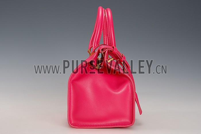 Saint Laurent Monogram Cabas Small Leather Bag Fuchsia