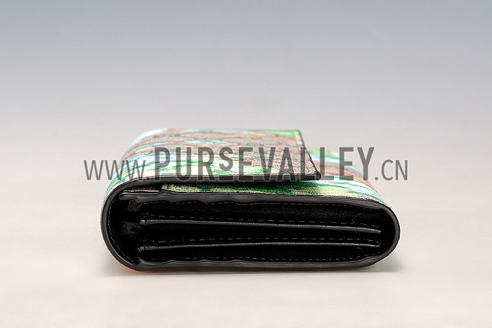 Gucci Green Blooms Supreme Canvas Wallet