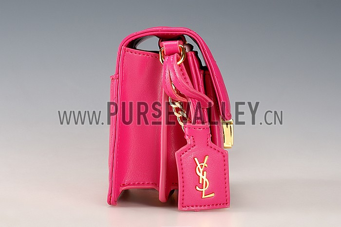 Saint Laurent High School Matelasse Medium Bag Fuchsia