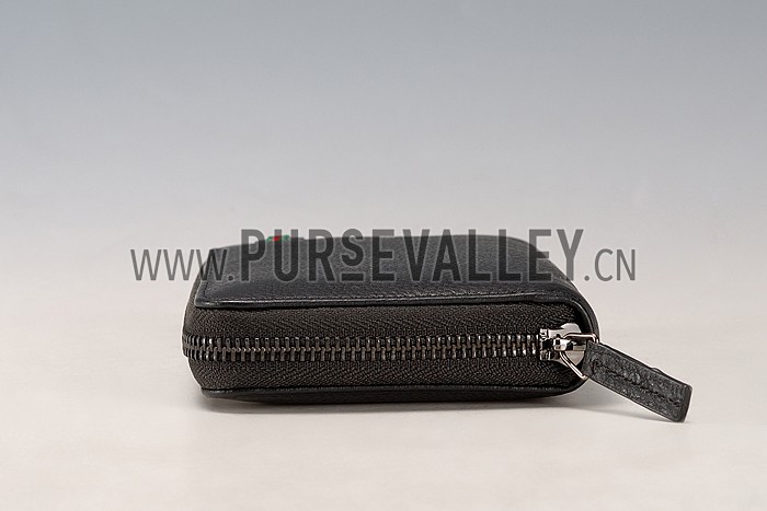 Gucci Wallet With Interlocking G Metal Detail Black