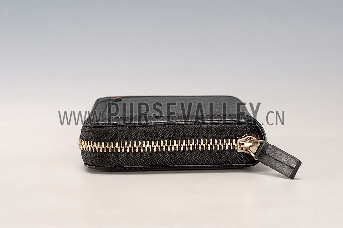 Gucci Canvas Wallet With Black Leather Trim
